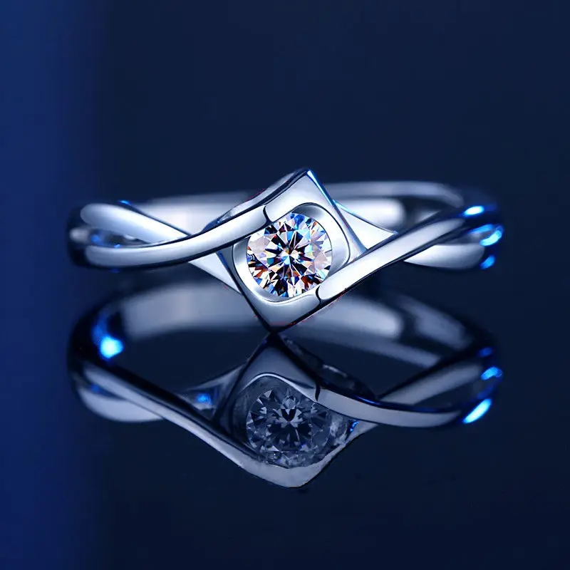 

Disney Moissanite Silver Ring WomeninsCouple Ring Live Mouth Luxury Gemstone Women's Diamond Ring Gifts for Girlfriend