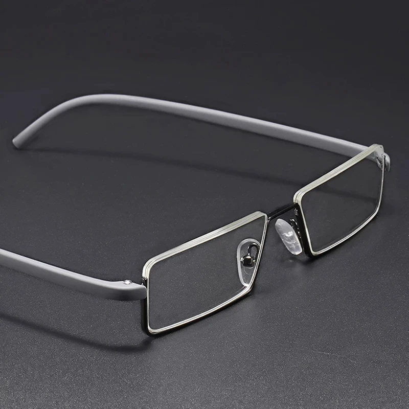 

Classical Metal Reading Glasses Women Men Half Frame Eyeglasses Anti-blue Blue Light Blocking Glasses TR90 Diopter +1.0 TO +4.0