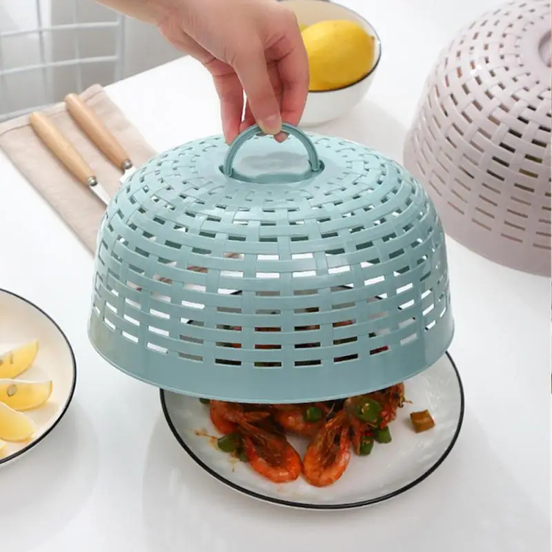 

Чехол для обеденного стола, пластиковый Простой полый чехол для дома, крышка для овощей, Круглый пыленепроницаемый Пыленепроницаемый Чехол для еды, риса, кухонный гаджет