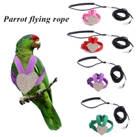 adjustable parrot bird harness leash set anti bite training harness for parrots outdoor flying rope for cockatiel small birds