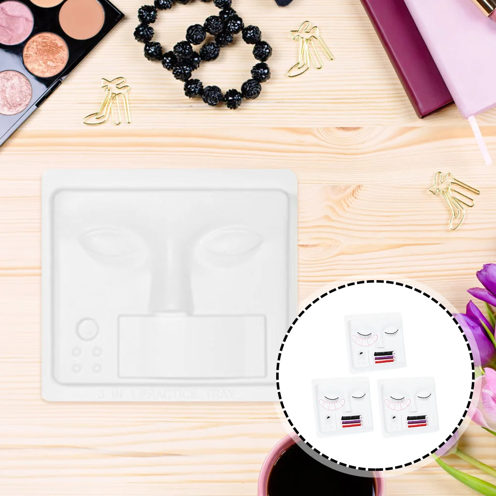 

Eyelash Grafting Practice Models Training Face Extension Tools Kit Lash Trays Beauty Eyelashes Supplies Accessories Tray Head