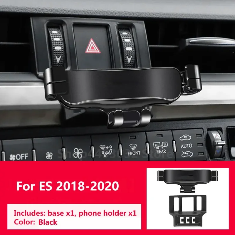 

Gravity Car Accessories Phone Holder For Lexus ES 2018-2020 Paired With A Special Bracket Base Rotatable Not Block Vent