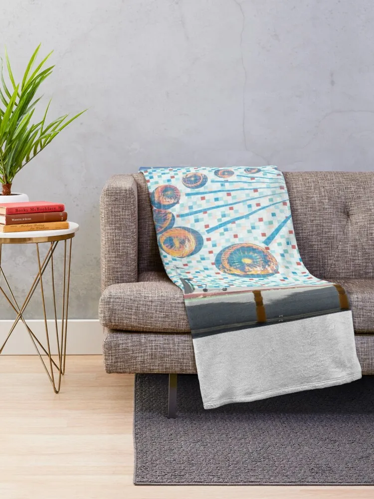 Одеяло Sanata Monica Astro Art мягкое лохматое плюшевое клетчатое одеяло в стиле аниме