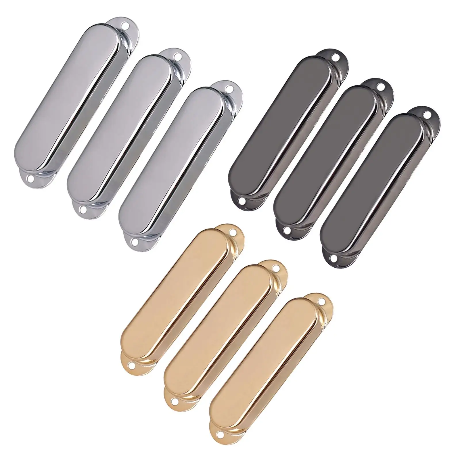 

3 Pieces Replacement Guitar Pickup Cover Noise Reduction Closed Shell Single Coil Pickup Covers for Guitar Accessory