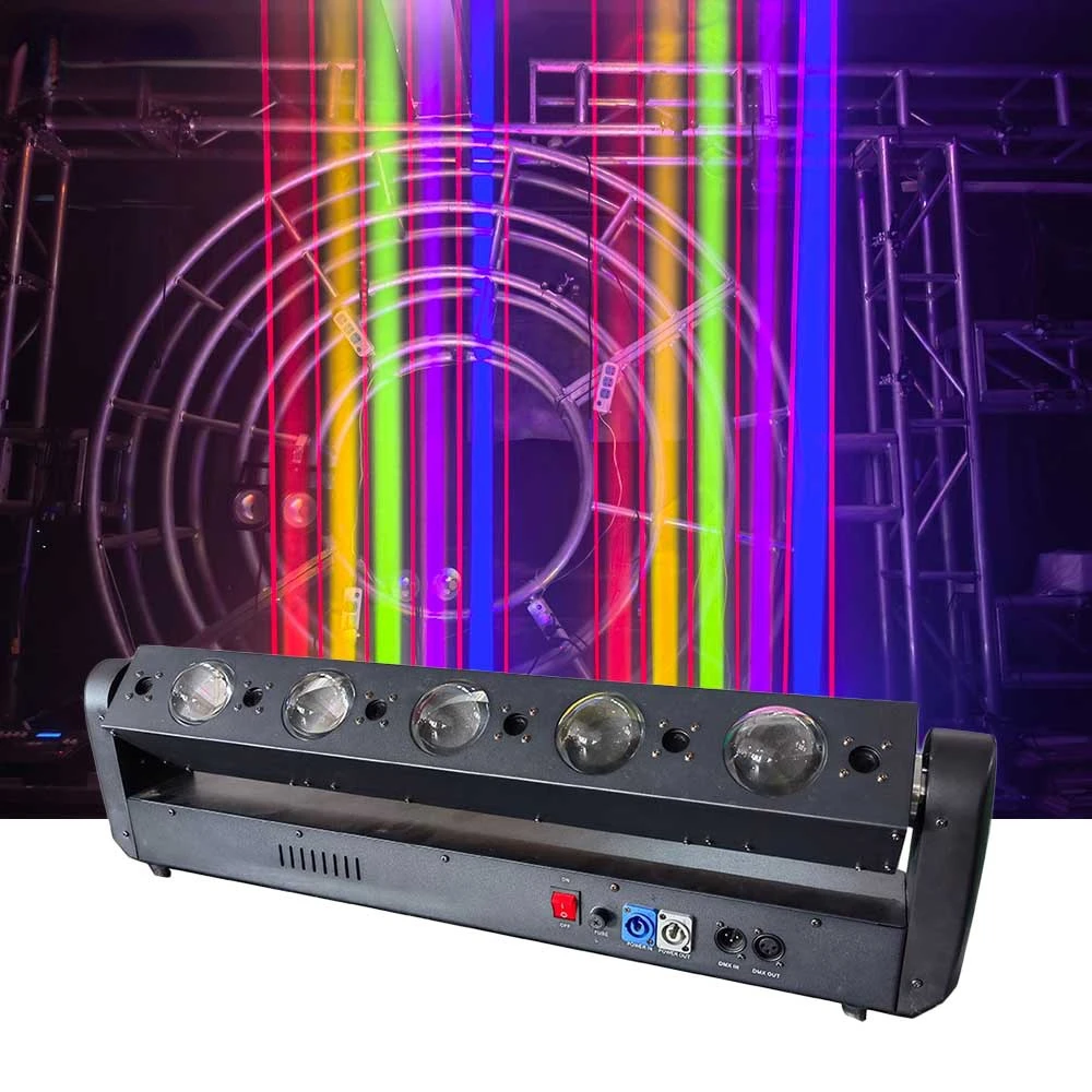 

HOHAO 5+6 Eyes Single Red Laser Laser Beam Led Full Color Beam Stage Light Nightclub Bar Disco Light Rotating Voice Control