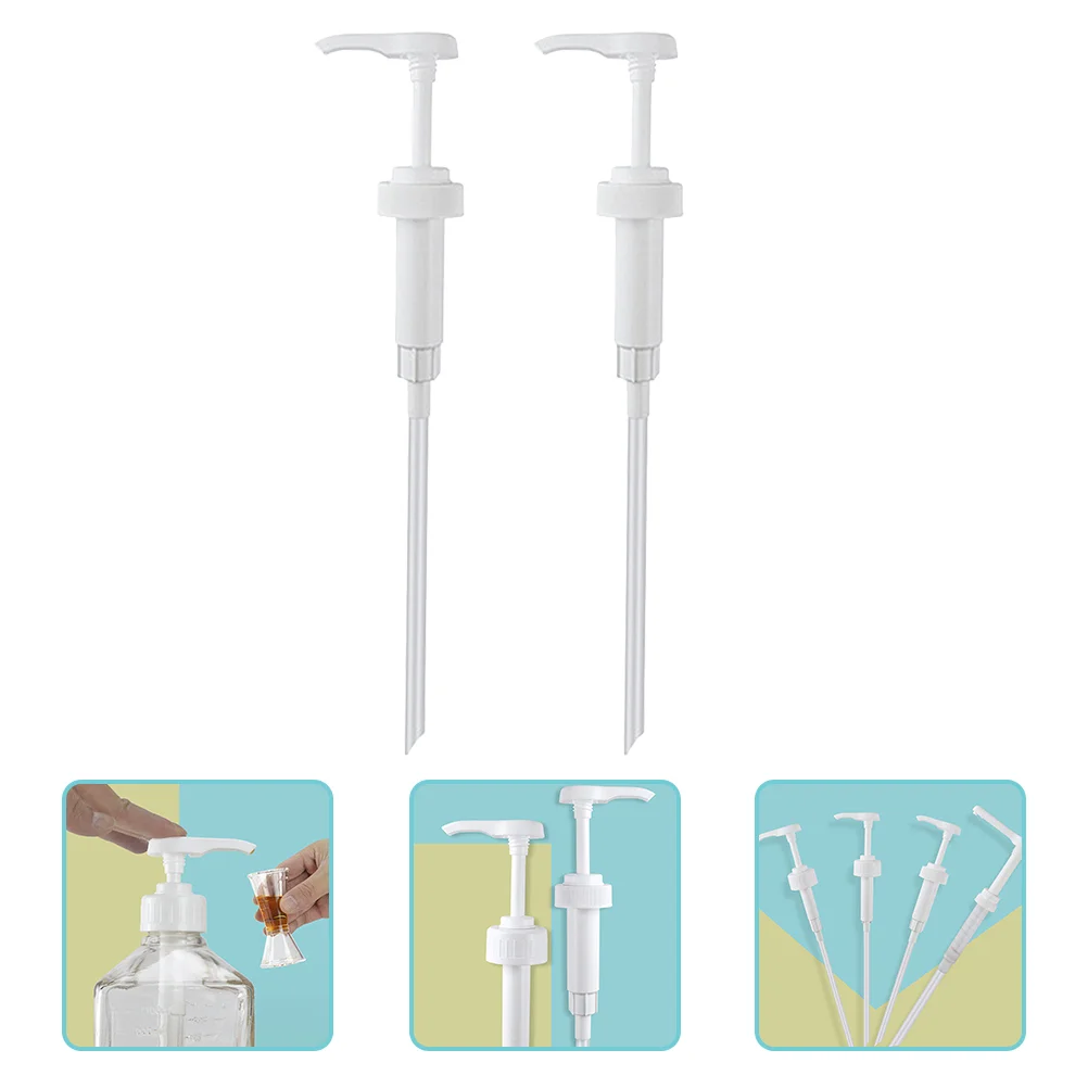 

2Pcs Syrup Quantitative Pump Head Drinks Bottle Dispenser Lotion Bottle Pump Parts