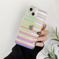 13 pro luxury rainbow laser down jacket cover for iphone 12 pro max 11 7 8 plus xr xs x clear silicone puffer bumper case