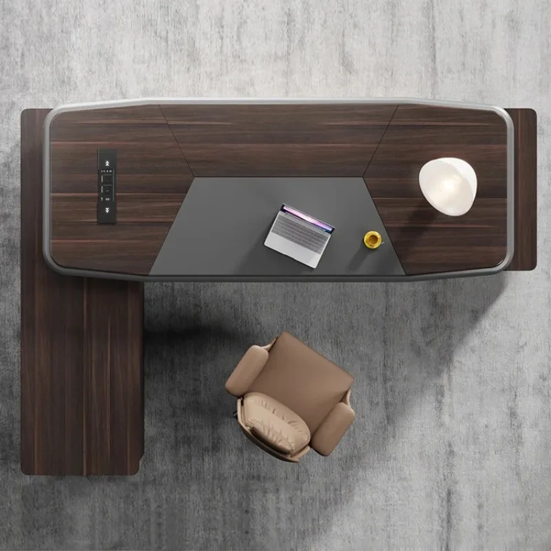 Роскошный офисный стол современный L-образный руководителя