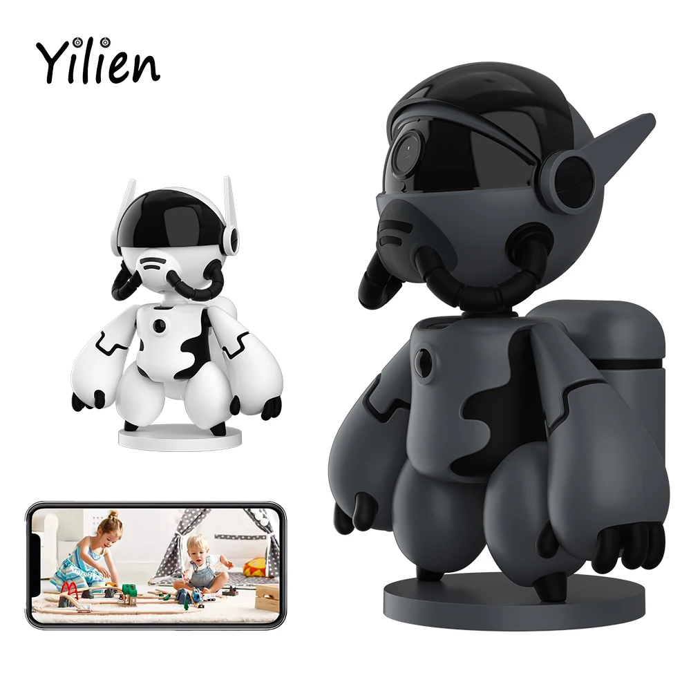 

Беспроводная Роботизированная камера безопасности, HD 1080P, монитор, Wi-Fi, умная домашняя няня, камера с датчиком движения, ночным видением, 2-по...