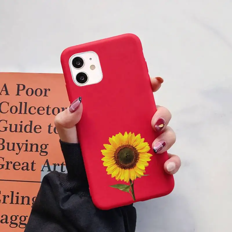 

Babaite Sun Flower Phone Case Soft Solid Color for iPhone 11 12 13 mini pro XS MAX 8 7 6 6S Plus X XR