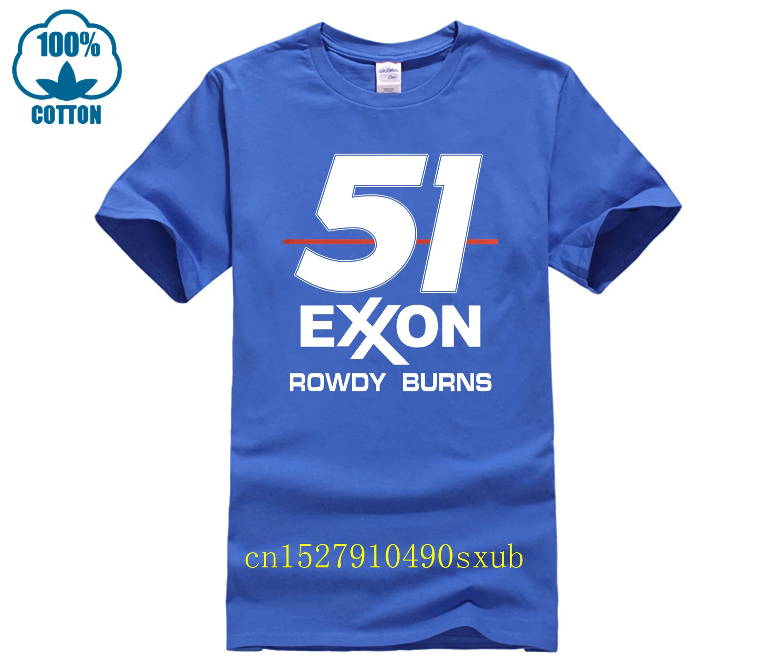 Фото Забавная футболка Rowdy Burns Days Of Thunder - 51 Exxon, мужская футболка №3