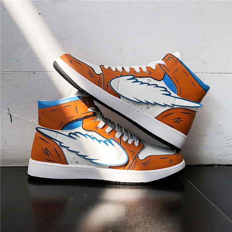 

2022 Spring Fashion Anime Shoes for Men Women Flat High-top Sneakers Men Casual Lace-up Vulcanized Shoes Men Designer Sneakers