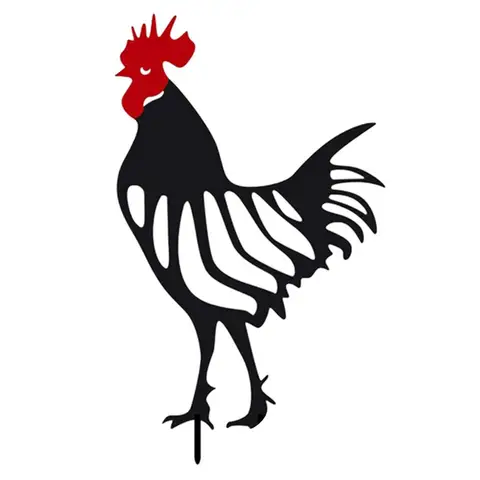 Металлический петух, украшение, металлический петух, цыплята, семейная статуя для фермерского сада, искусство украшение «петух» Yard