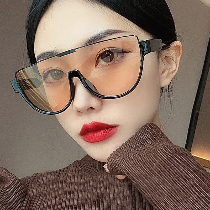 Солнцезащитные очки в винтажном стиле женские цельные аксессуары полуоправе с