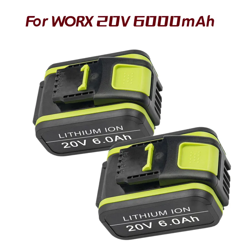 

20V 6. 0ah/6000Mah Lithium Ion Batterij Vervanging Voor Worx WA3551 WA3551.1 WA3553 WA3553.2 WA3641 Batterij