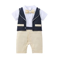 baby boys gentleman outfits suits clothing summer children one piece rompers baby boy clothes