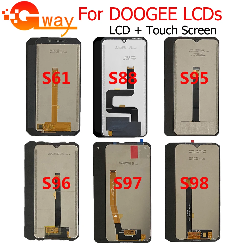 For DOOGEE S100 S99 S98 S88 Pro LCD Display Touch Digitizer Assembly For Doogee S96 Pro Display S51 S61 S95 S97 PRO LCD Screen