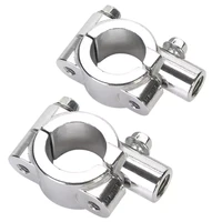 pair 78 inch 22mm handlebar 10mm thread motorcycle mirror mount clamp rear view mirror holder adapter silver black