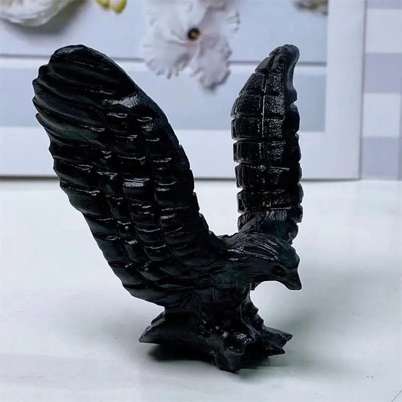 6 5 см натуральный кристалл кварцевый Орел резьба мощное животное для сделай сам