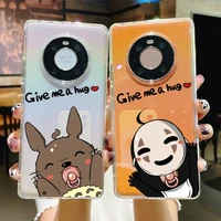 cute totoro miyazaki anime no face phone case for samsung s20 ultra s30 for redmi 8 for xiaomi note10 for huawei y6 y5 cover