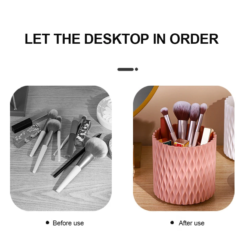 

Настольный органайзер для кистей, органайзер для макияжа, ведро для хранения косметики, коробка для хранения пластиковых карандашей, помад...