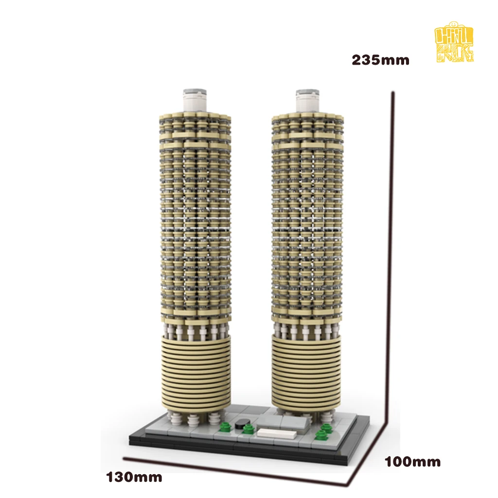 Конструктор MOC TT023 в масштабе 1:800 с рисунком формате Чикаго