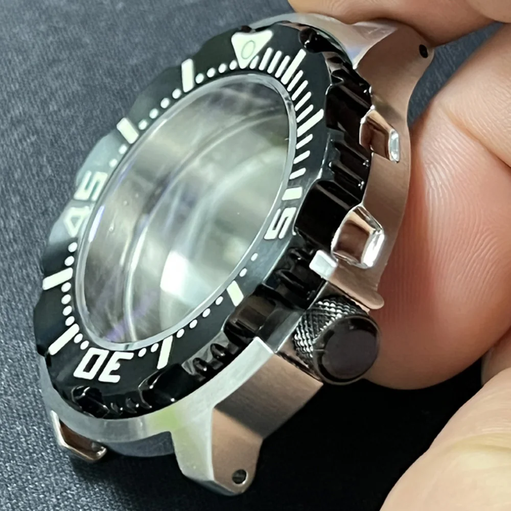 Heimdallr Watch Modify Parts Solid 45.5mm Stainless Steel Monster Case Sapphire Glass Rotating Bezel Fit NH35/36 Movement