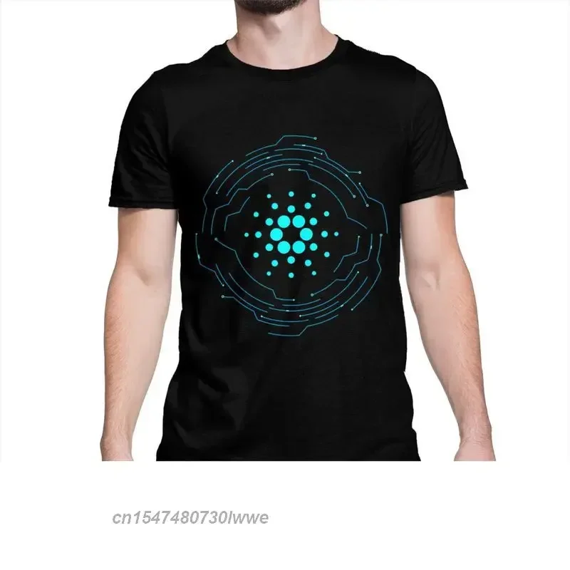 Футболка мужская черная 100% хлопок с принтом монеты Ada