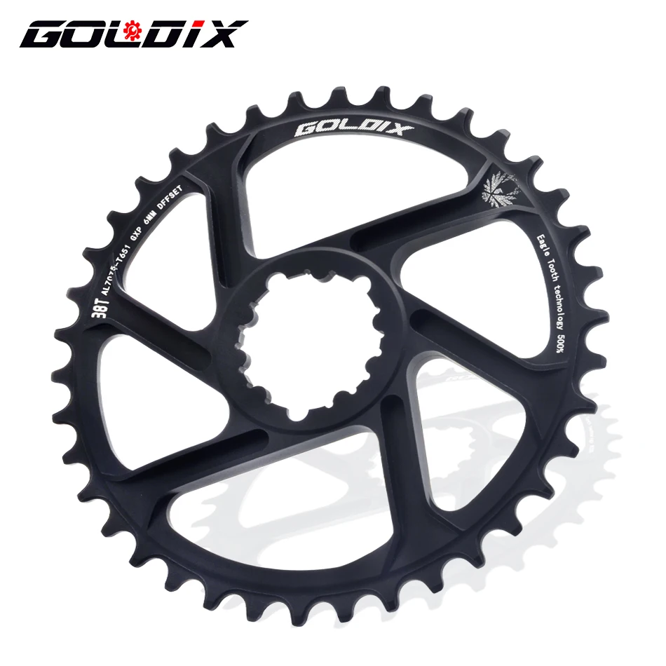 

GOLDIX GXP Bicycle Chainring Wide Narrow Chainwheel 30/32/34/36/38T Crankset Crown for Sram DUB 11/12S NX XX XO GX Single Disc