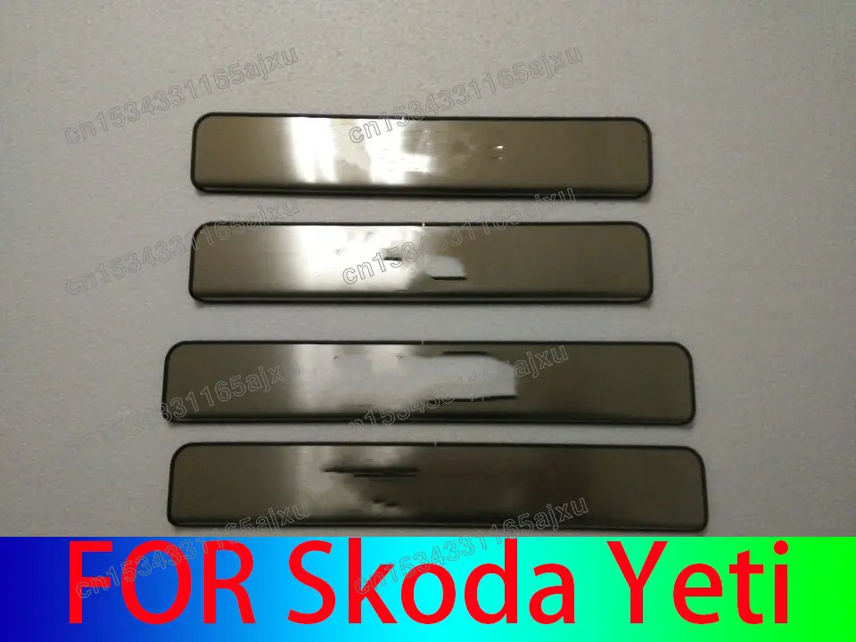 

Car styling Stainless steel Door Sill Scuff Plate 4pcs/set For 2013 2014 2015 2016 2017 Skoda Yeti Auto parts