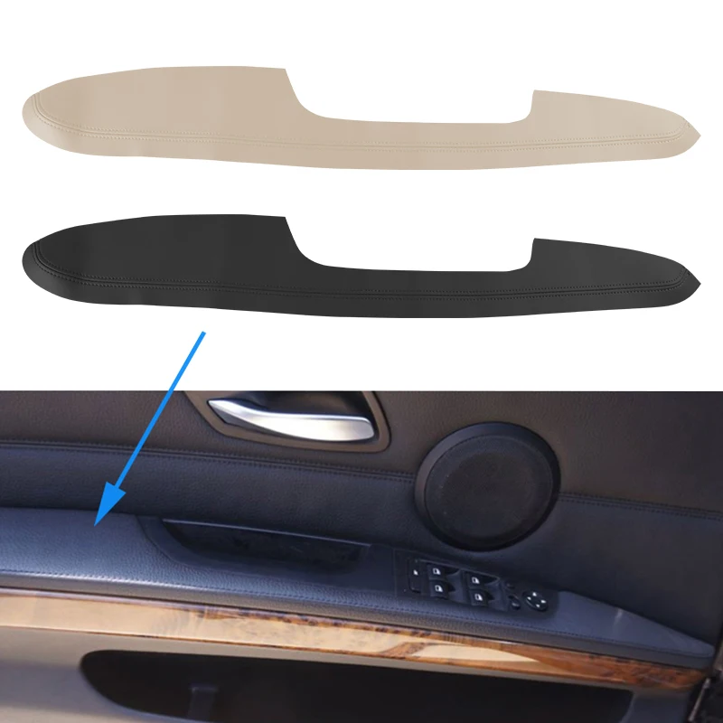 

LHD For BMW 3 Series E90 320 325 330 318 2005 - 2012 Microfiber Leather Door Handle Pull Armrest Cover Trim