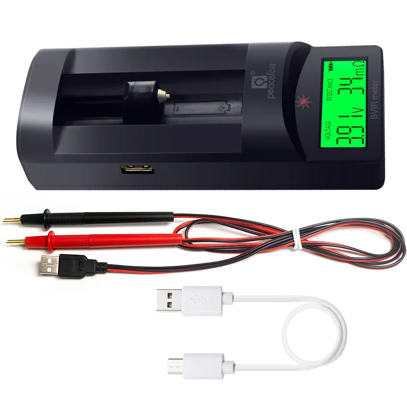 

Peacefair Высокоточный цифровой многофункциональный 4-строчный измеритель Кельвина USB 4-проводной зонд Ручка Измерение постоянного тока Сопротивление батареи