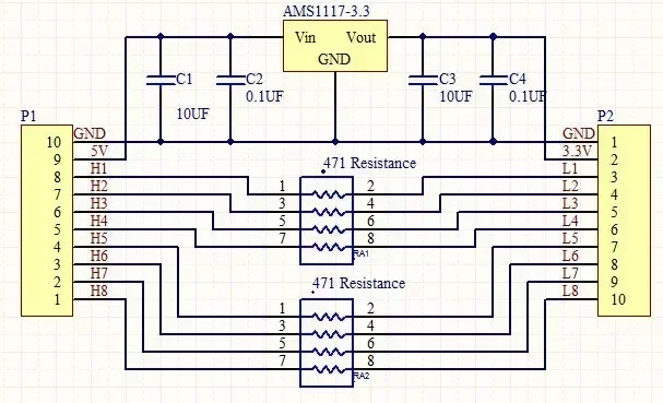 5 шт. TB361 8-канальный преобразователь логического уровня IIC I2C двунаправленный
