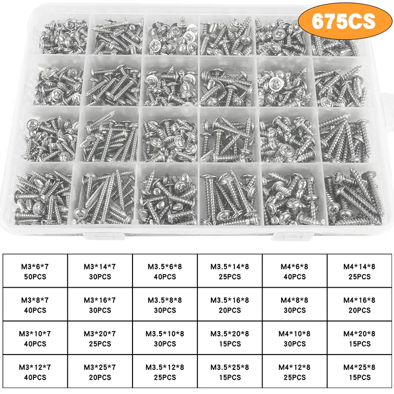 

675 шт./835 шт., Саморез с круглой головкой