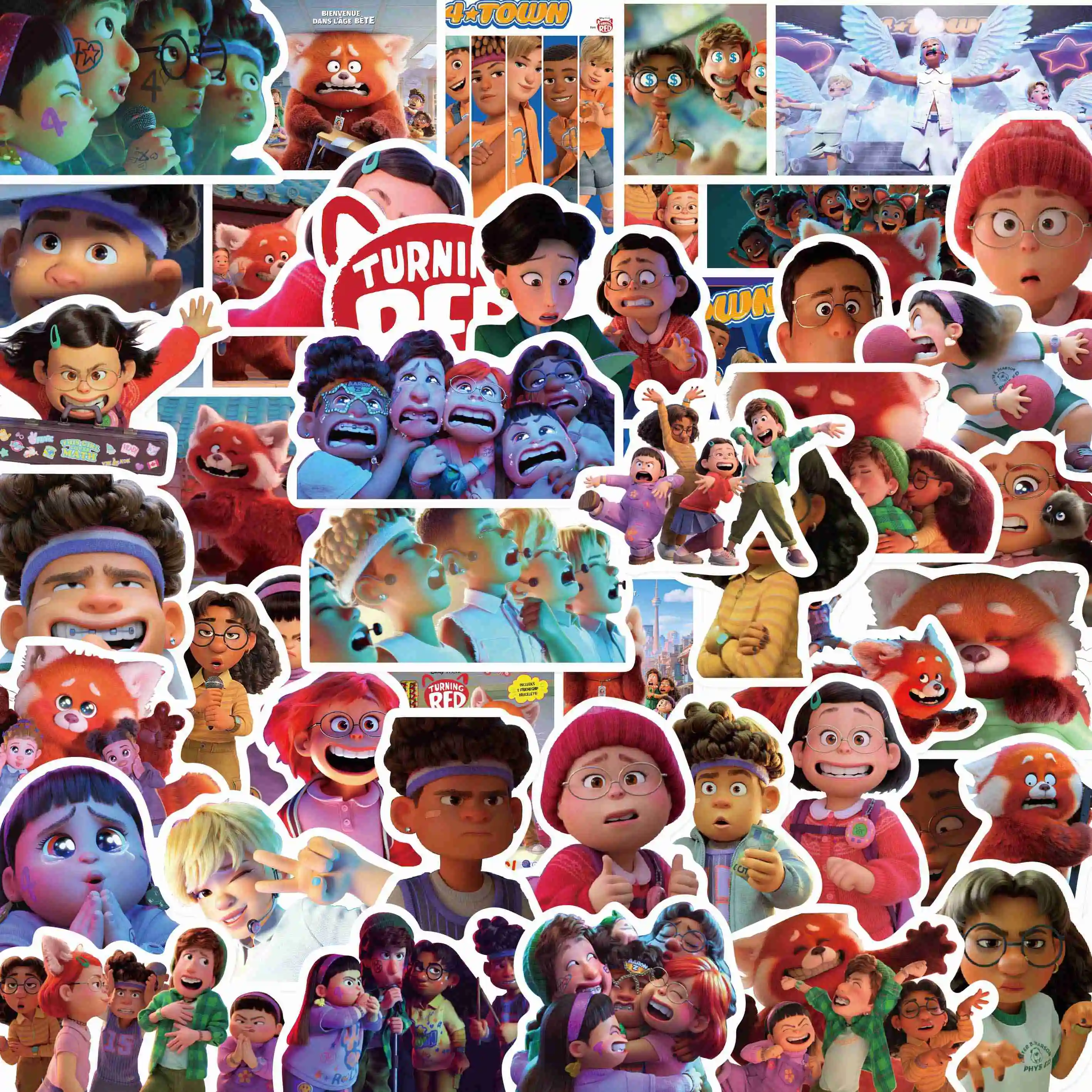 

10/50PCS Disney Cartoon Movie Turning Red Stickers Laptop Guitar Luggage Waterproof Graffiti Sticker Decal Kid Classic Toys