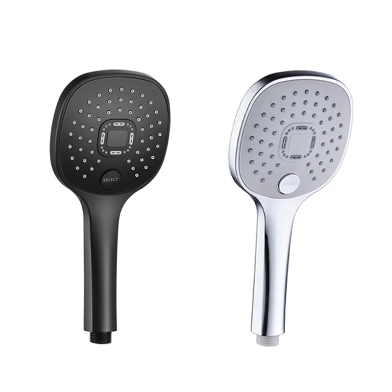 Shower Head 3 Modes G1/2 Universal Interface Adjustable ABS Water-Saving Large Outlut Nozzle Hand-Held Bath Faucets