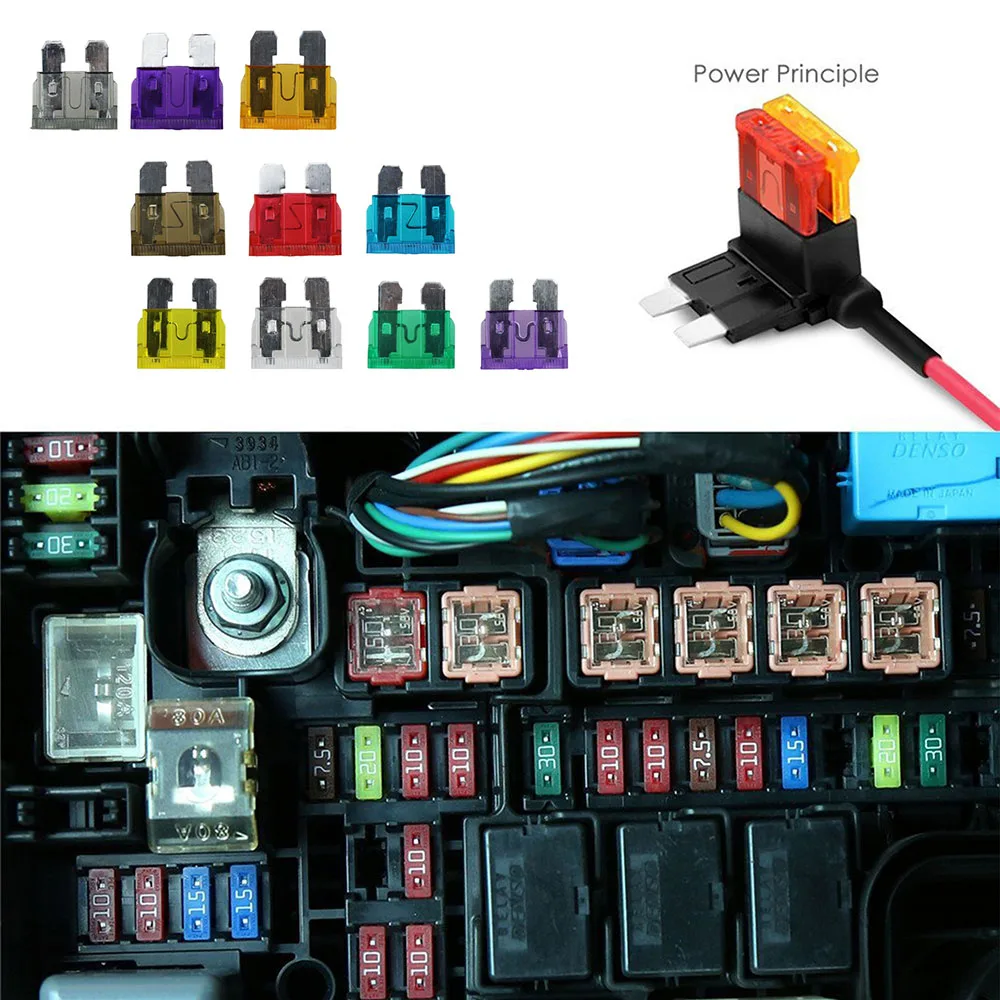 

100PCS Fuses Assortment 5A 7.5A 10A 15A 20A 25A 30A 40A Automotive Insert Fuse Medium - Automotive Replacement Fuses For Cars