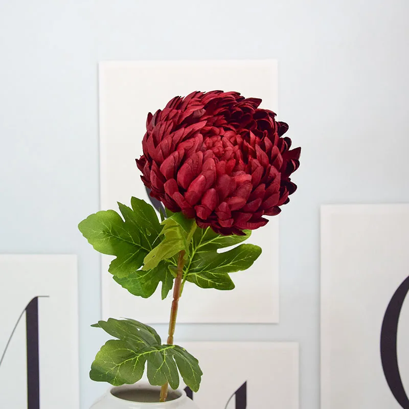 

Big Dandelion Chrysanthemum Ball Artificial Flowers Pompom Wedding Party Home Decor DIY Fake Flowers Floral Arrangements Props