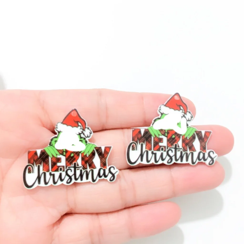 10 шт. зеленая лягушка ручная красная шляпа собака акриловые подвески эпоксидный