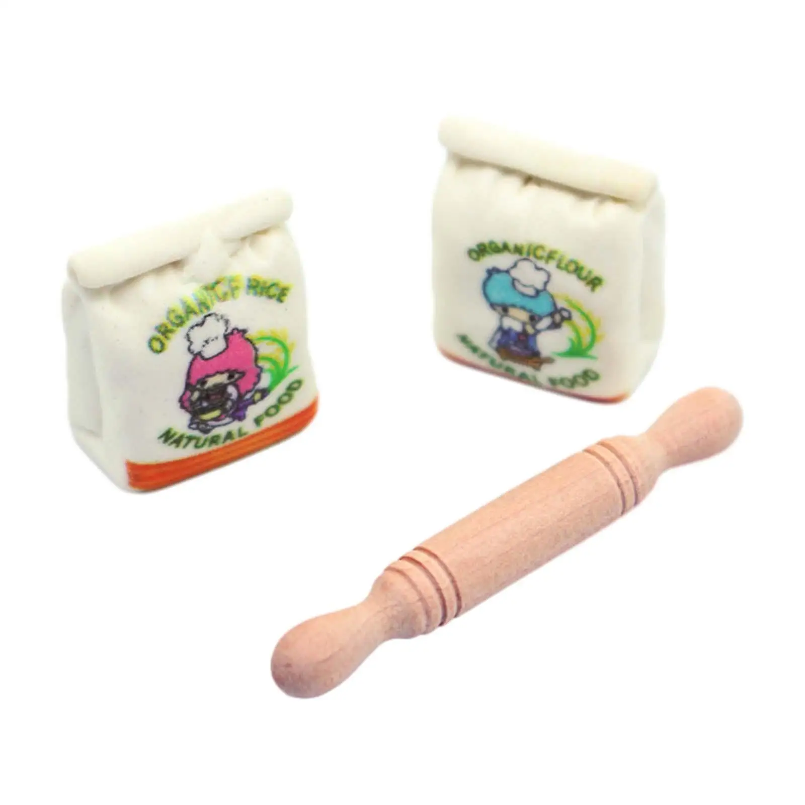 

Детский игровой набор для ролевых игр, кухонная утварь для кукольного домика, Скалка и мука 1/12, имитация посуды, посуда, игрушки,