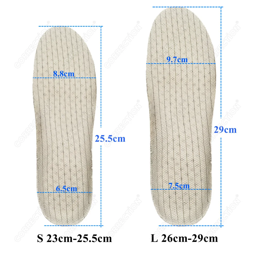 CORRECTION Spring Orthopedic Insoles Arch Support Cushion Sport Insoles Orthopedic Shock Absorption Running Shoe Sole Pad Unisex