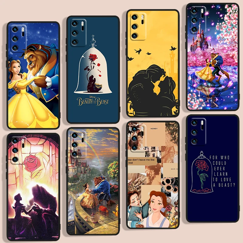 

Beauty and the Beast Phone Case For Huawei P Smart 2018 Plus 2019 Z 2020 S 2021 Pro Nova 2i 3 3i 5 5T 7 7i 8 8i 9 9SE Black Soft