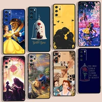 beauty and the beast phone case for huawei p smart 2018 plus 2019 z 2020 s 2021 pro nova 2i 3 3i 5 5t 7 7i 8 8i 9 9se black soft