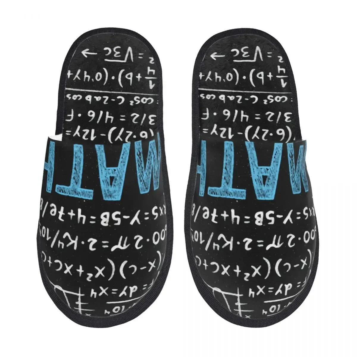 Математические тапочки для женщин и мужчин пушистые зимние теплые дома