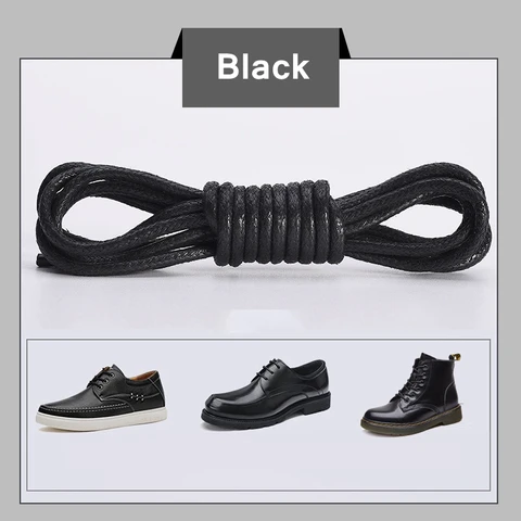 Хлопковые вощеные шнурки круглые оксфордские туфли шнурки ботинки шнурки непромокаемые кожаные шнурки длина 60/80/100/120/140/180 см 1 пара