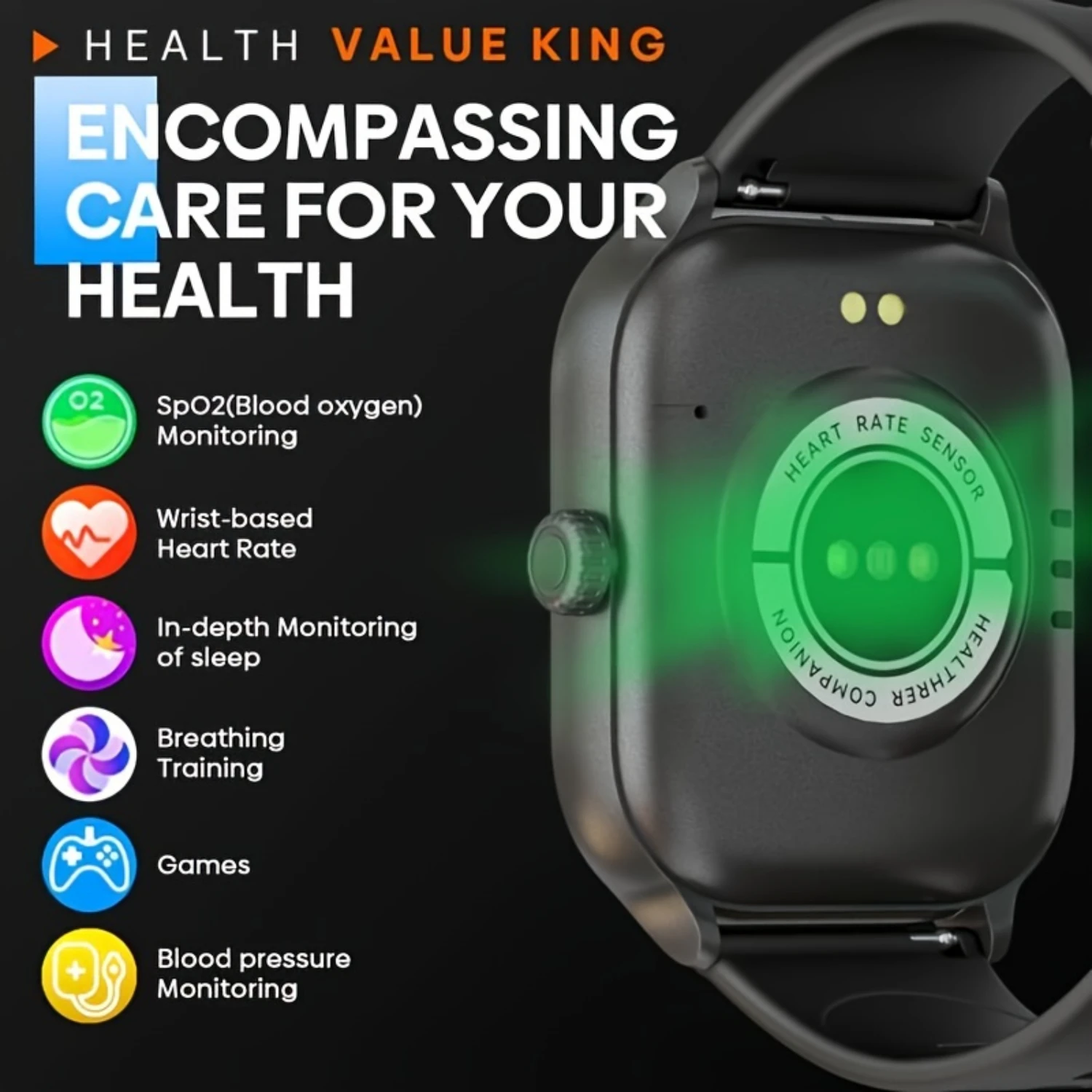 Мужские умные часы HD-экран 5 11 см с беспроводным вызовом голосовой помощностью