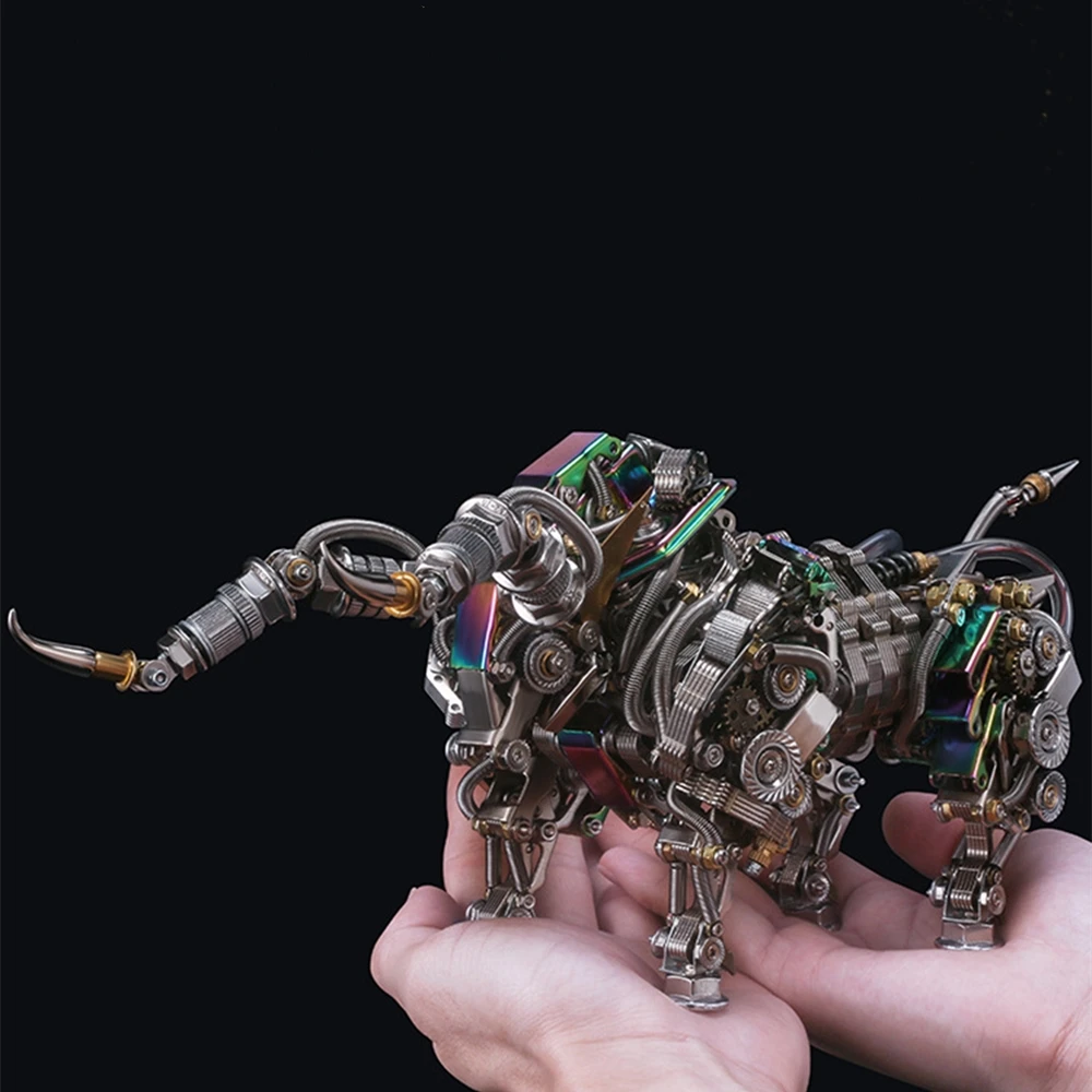 

Bullish 3d three-dimensional metal puzzle difficult assembly model decoration ornaments zodiac ox building blocks craft gifts