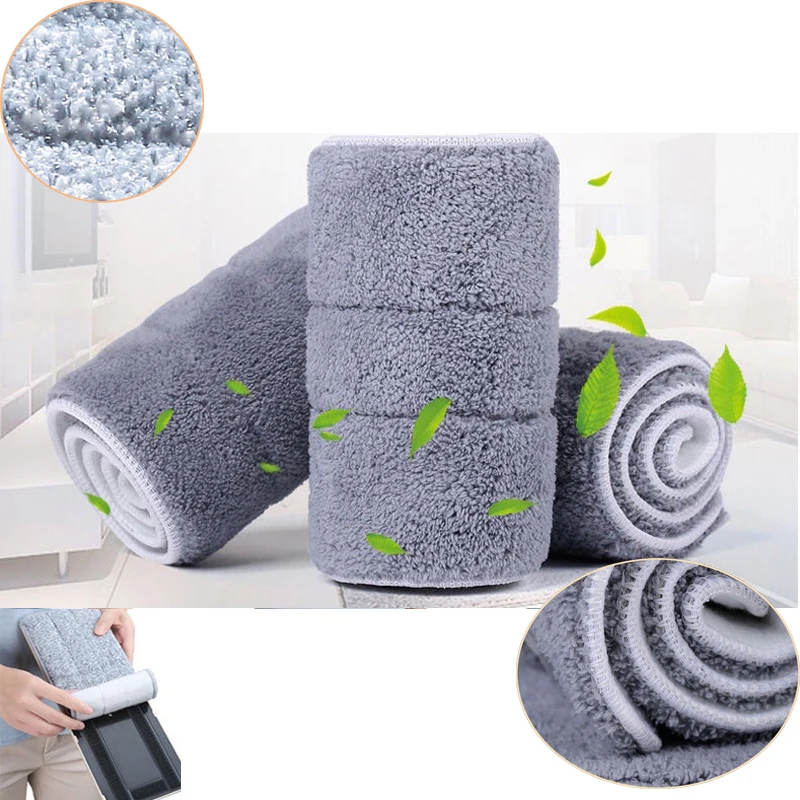 

5/7/10PCS Microfiber Floor Mop Cloth Replace Rag Self Cleaning Cloth Home Bathroom Washing Mop Pad Rags Wet and Dry Mop Pad Rag