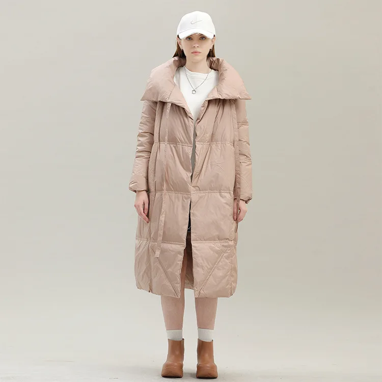 Woman Long 95% duck's down Jacket Loose Fashion Women's Winter Jackets 2022 Ladies down Coat warm White duck down jacket women