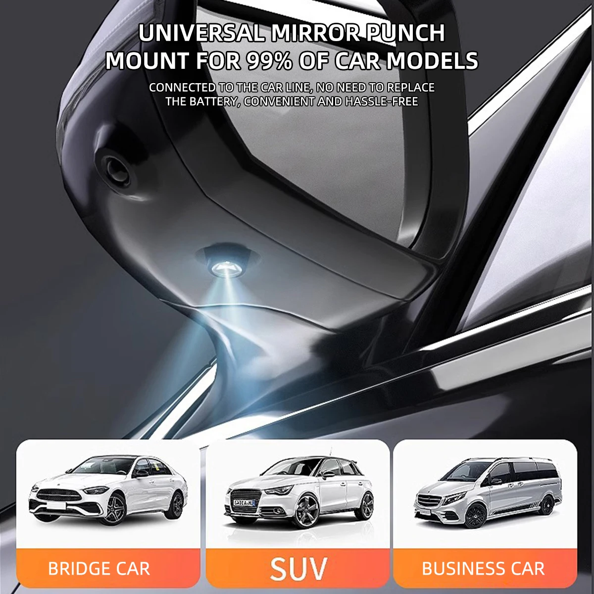 Автомобильные светодиодные динамические проекционные лампы Angel Wings светильник